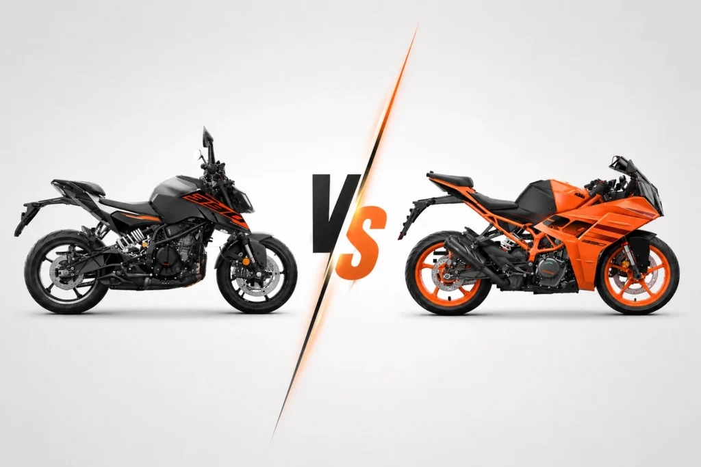 KTM 390 Duke R vs KTM RC 390 Price in India