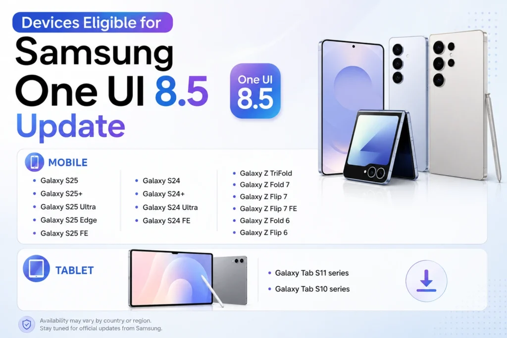 Devices Eligible for Samsung One UI 8.5 Features