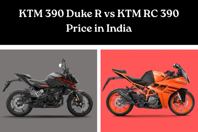 KTM 390 Duke R vs KTM RC 390 Price in India